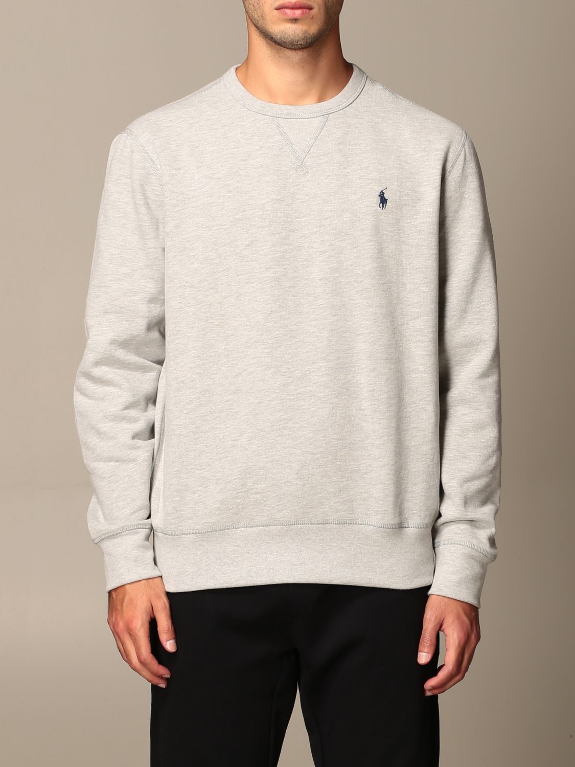 Polo Ralph Lauren Outlet: sweatshirt in washed cotton with logo - Grey | Polo  Ralph Lauren sweatshirt 710766772 online on 