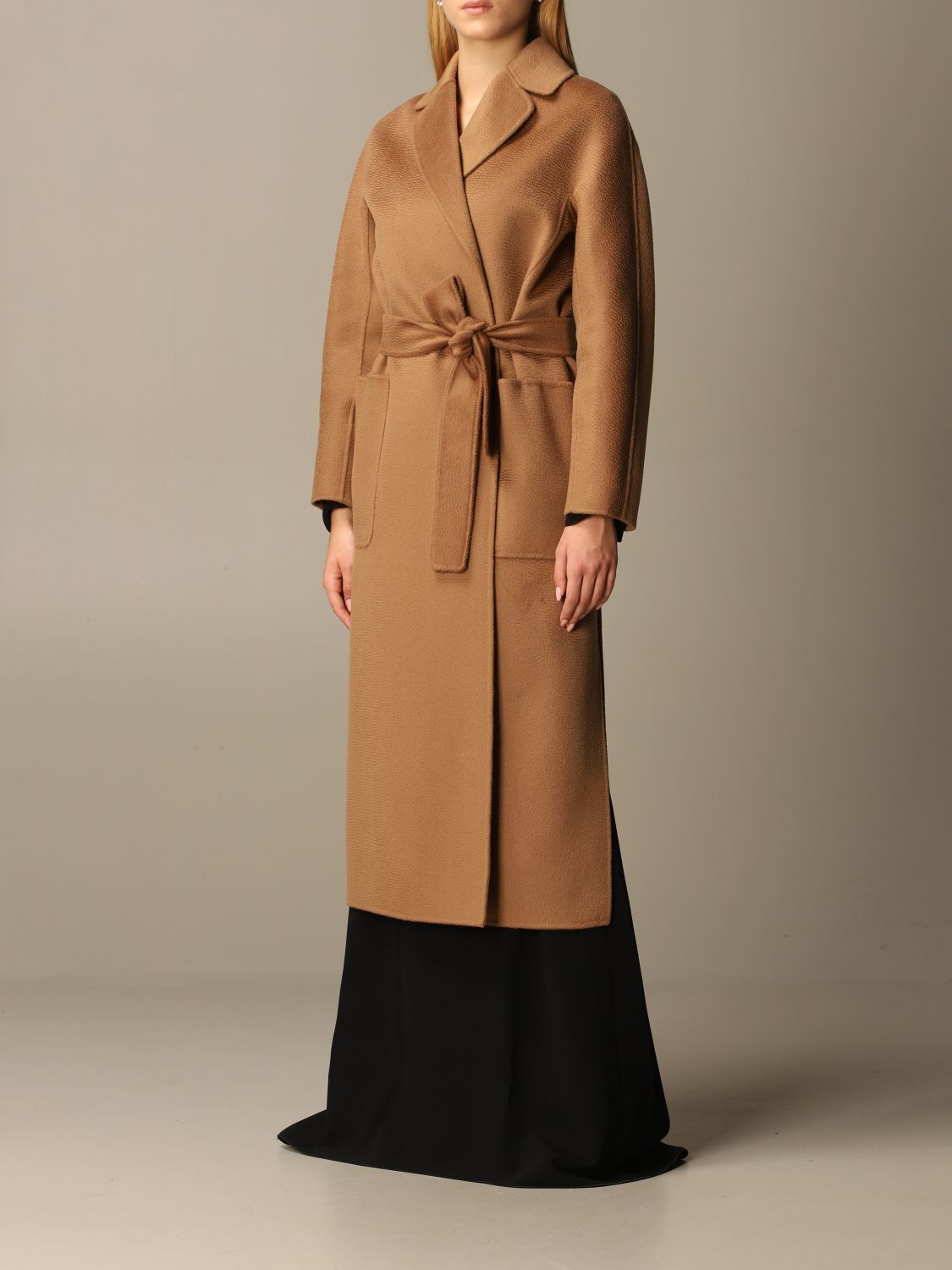 S MAX MARA: Amore coat in virgin wool and cashmere - Camel | Coat S Max ...
