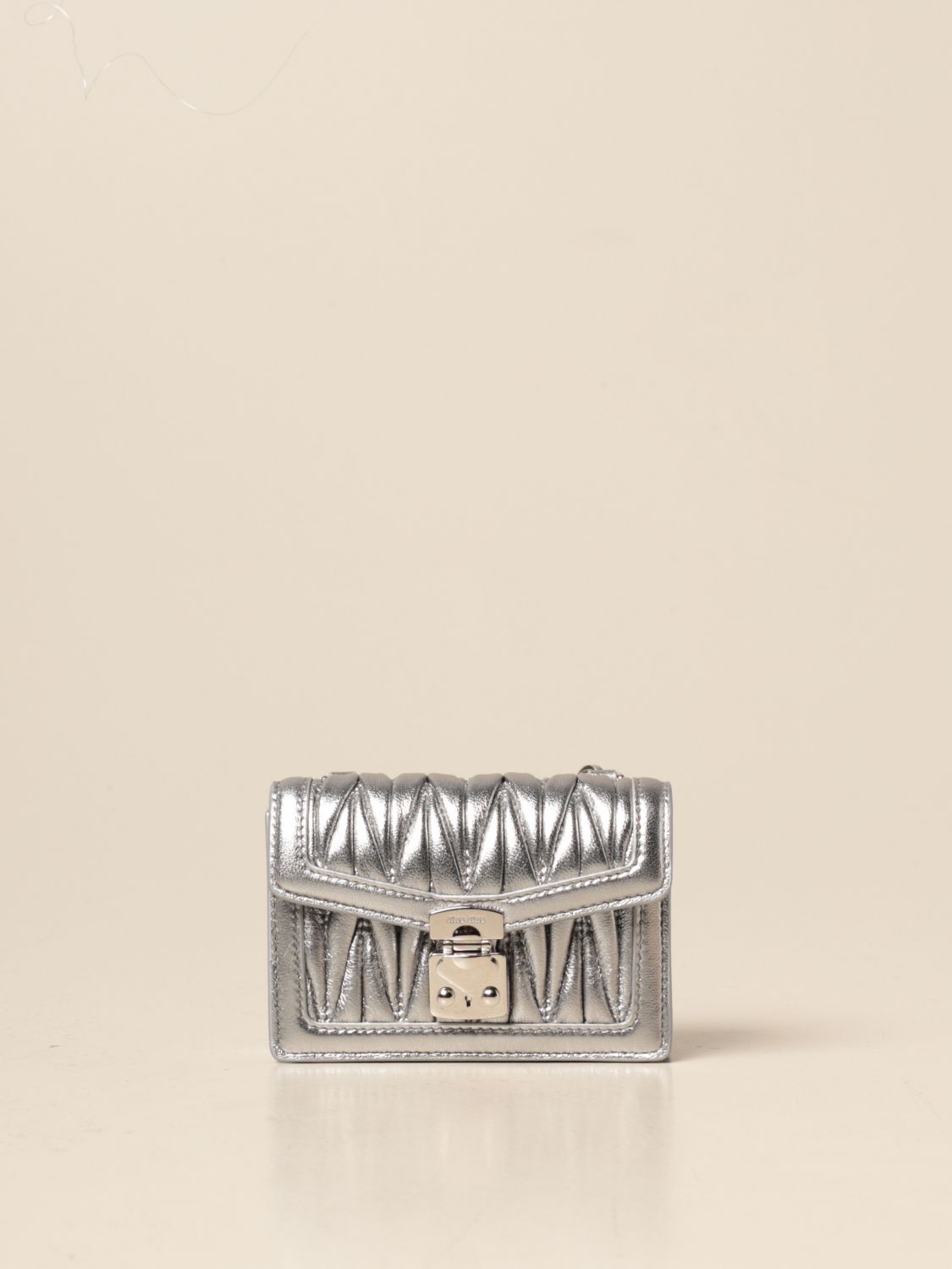 miu miu matelassé leather mini bag