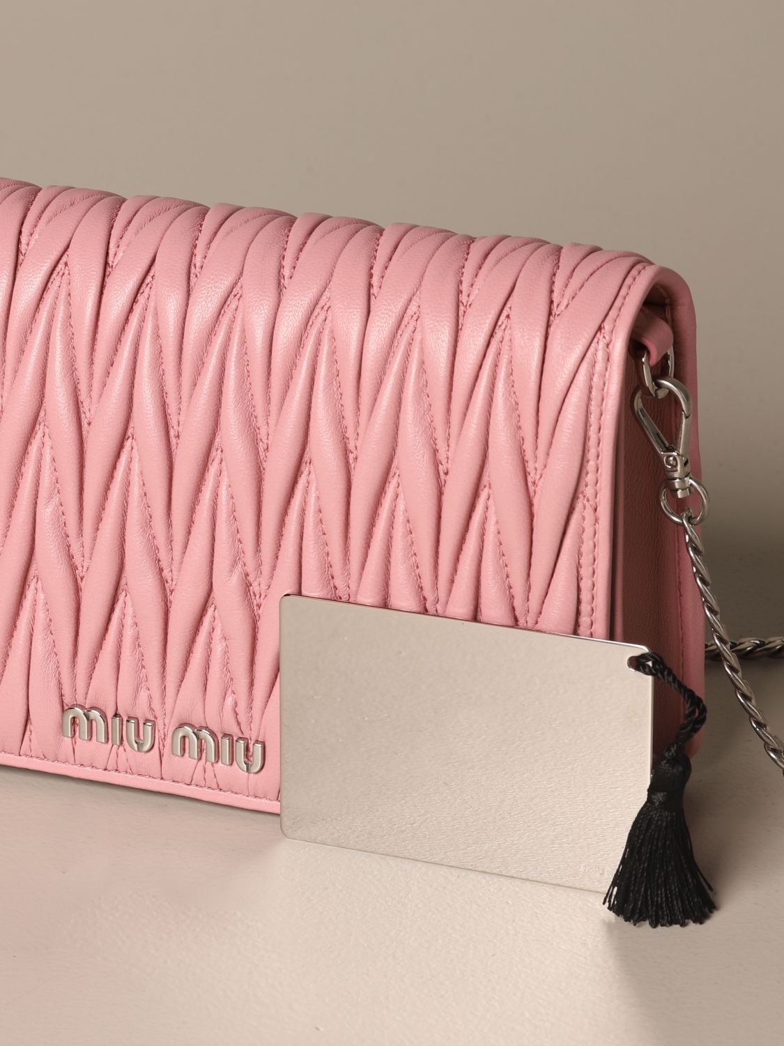 MIU-MIU-Leather-Chain-Shoulder-Bag-Pink-Beige-5BH133 – dct-ep_vintage  luxury Store