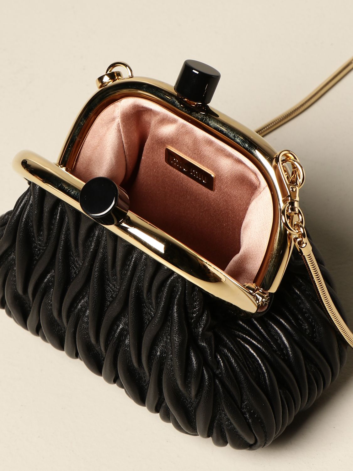 miu miu matelassé leather pouch