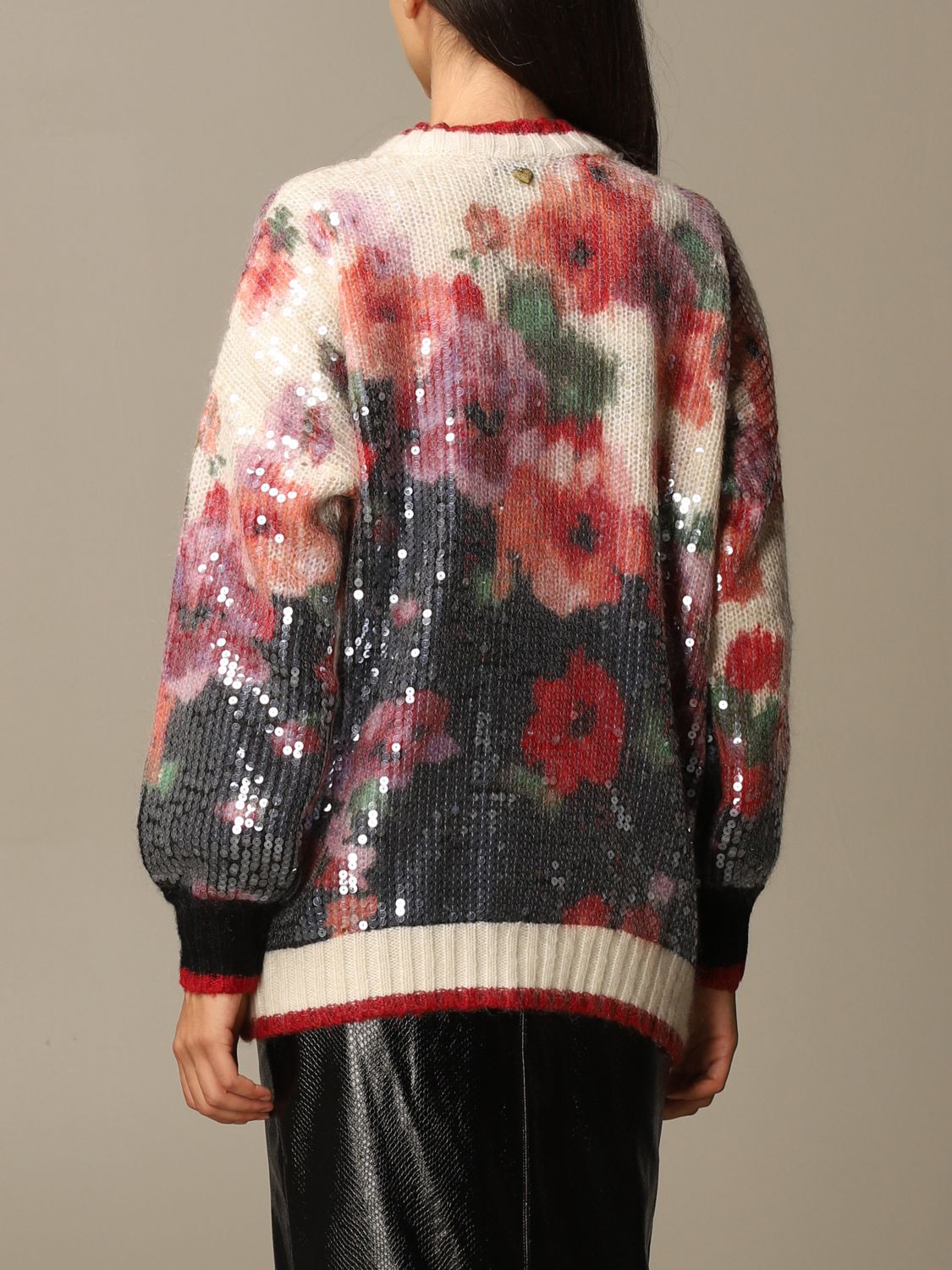 oversized flower cardigan