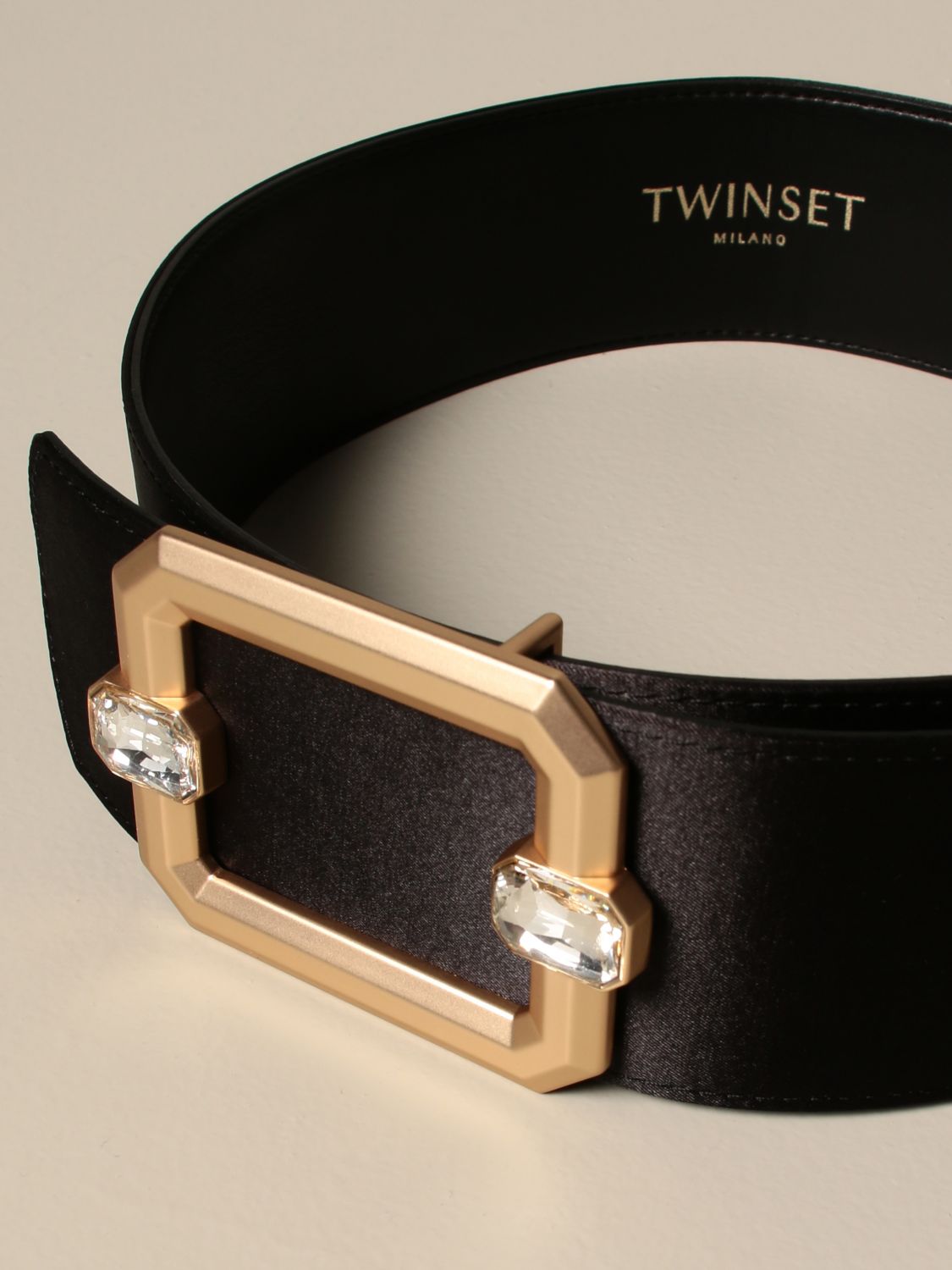 TWIN SET: Twin-set belt with metal buckle with rhinestones | Belt Twin ...