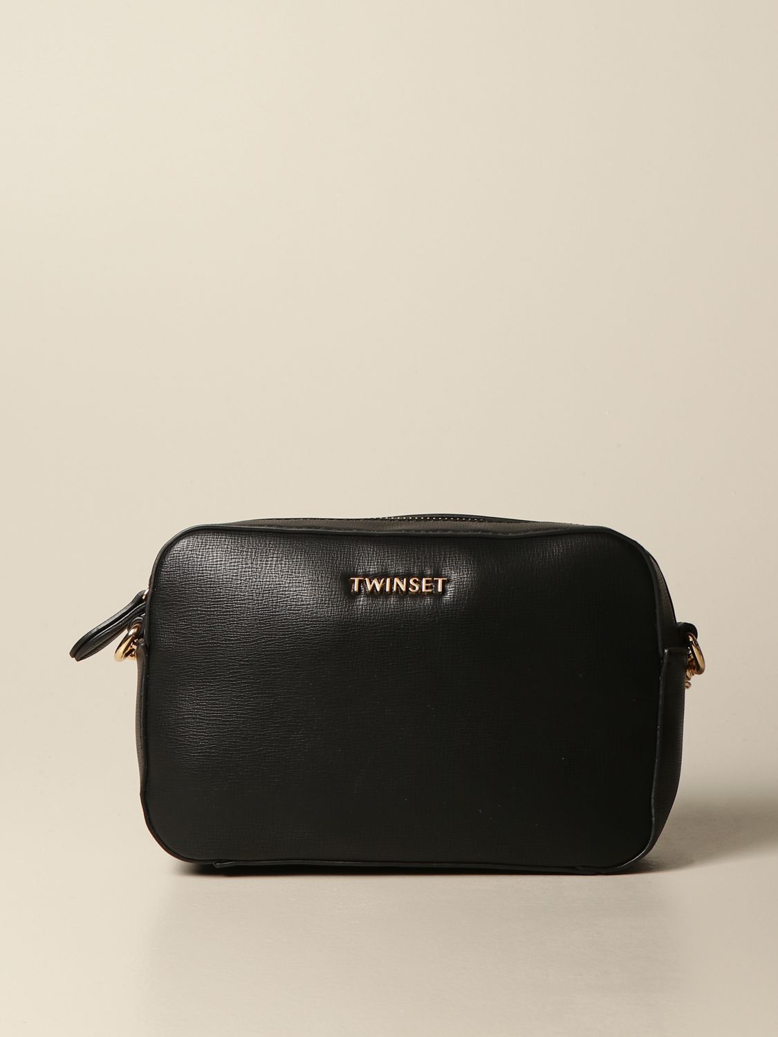 TWINSET: Twin-set camera bag in synthetic leather - Black | Twinset ...