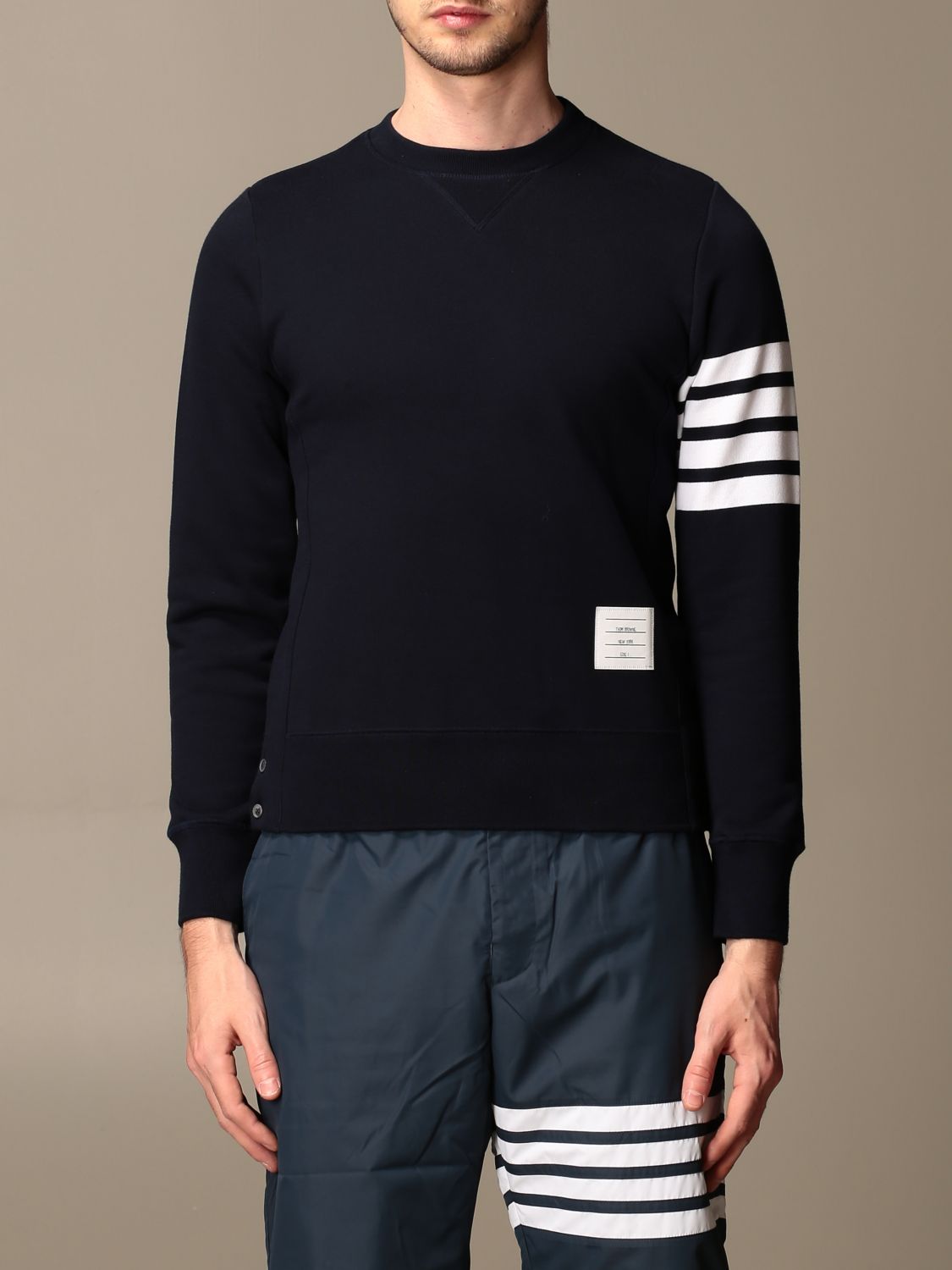 thom browne navy sweatshirt