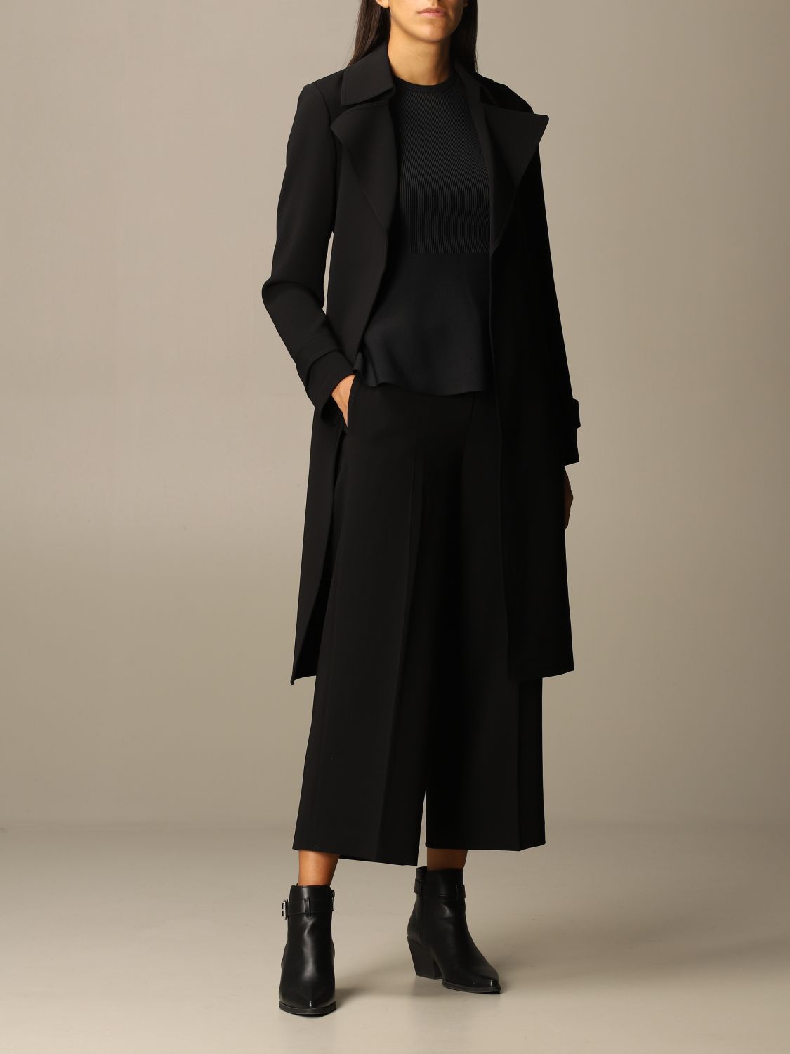 Theory Outlet: coat in crêpe dressing gown with belt | Coat Theory ...