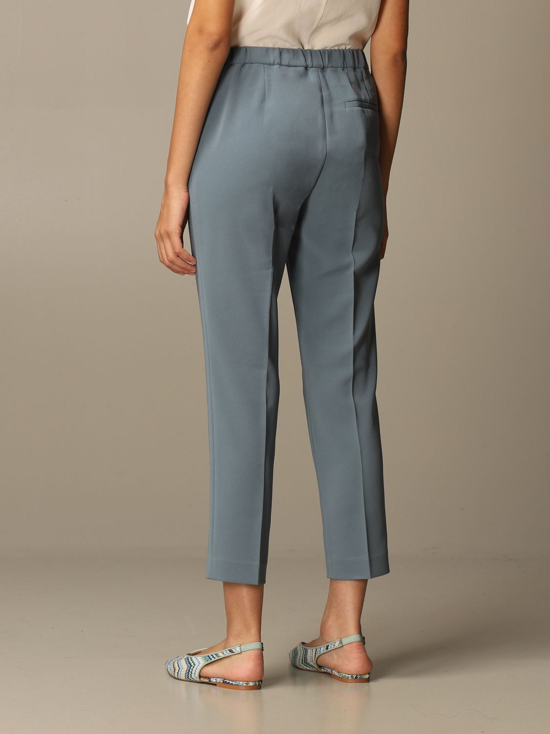 Theory Outlet: trousers in crepe with america pockets - Dust | Pants ...