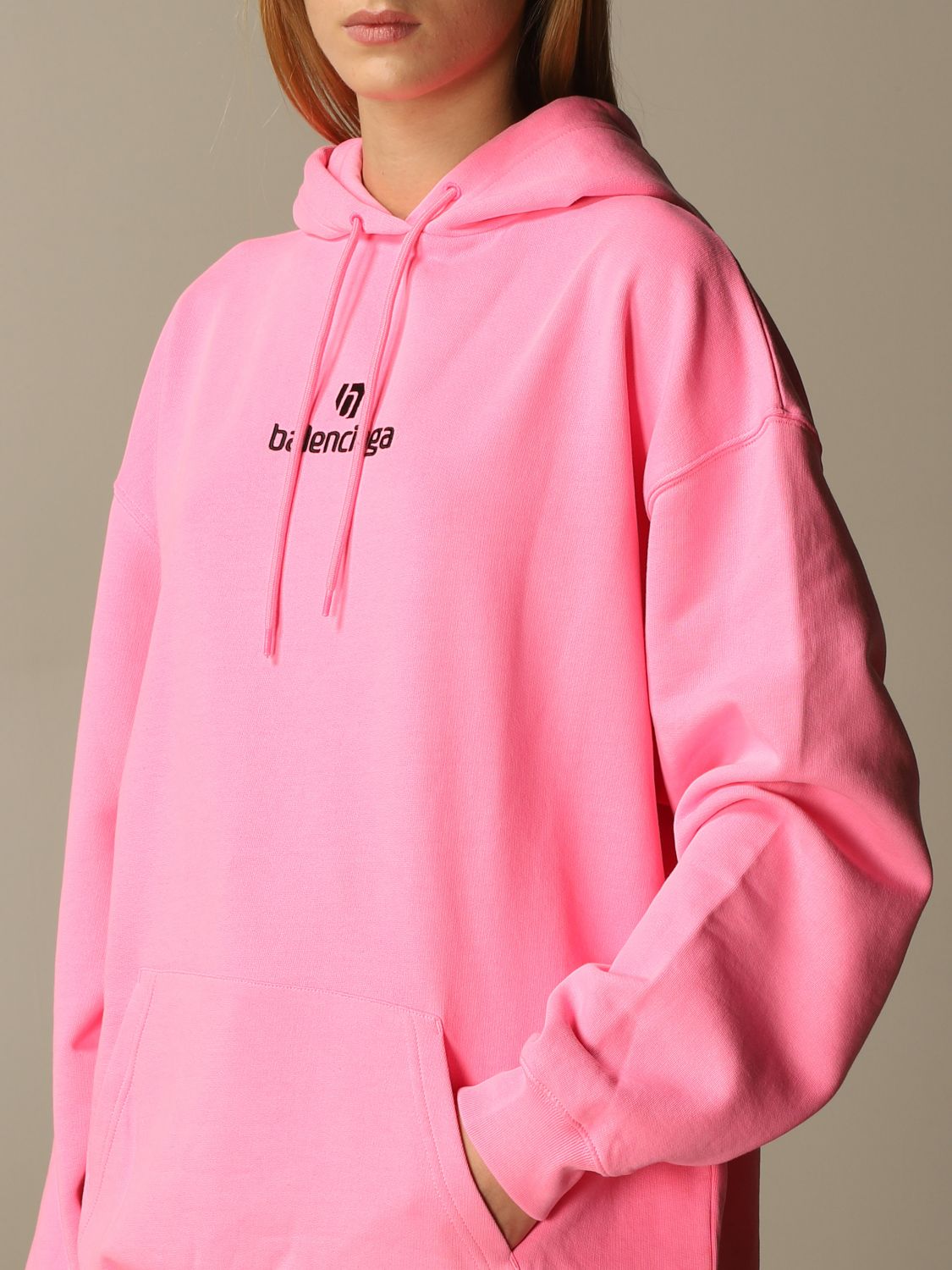 balenciaga pink sweatshirt