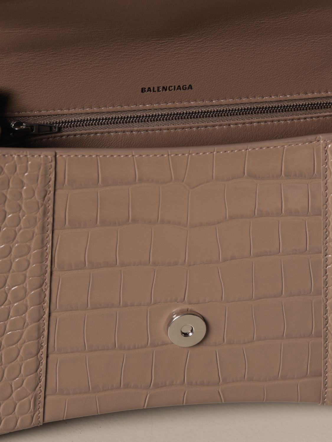 BALENCIAGA HOURGLASS Calfskin Suede 2WAY Plain Leather Handbags  (59283328D0Y)