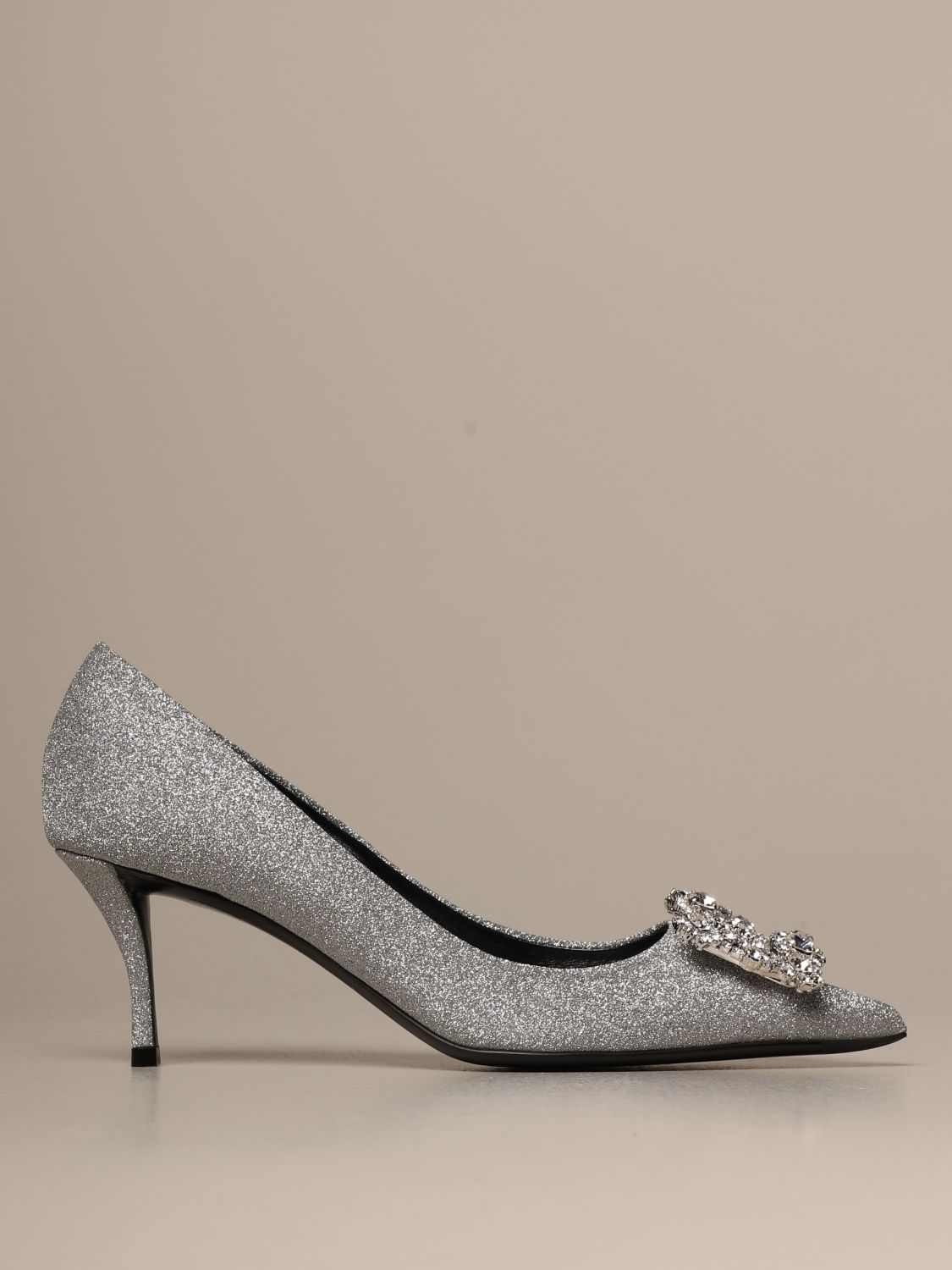 roger vivier silver shoes