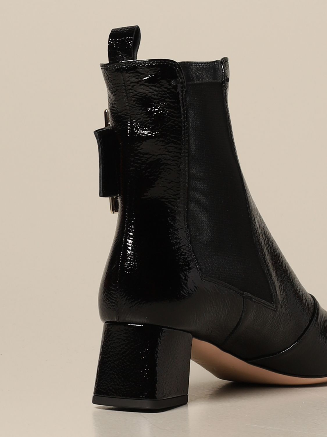 roger vivier black patent flats