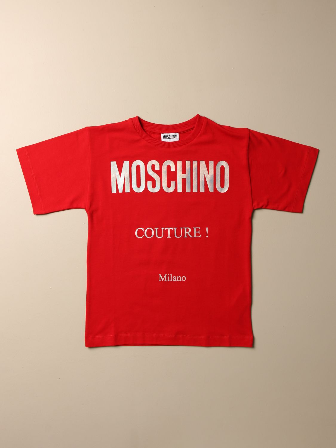 red moschino shirt