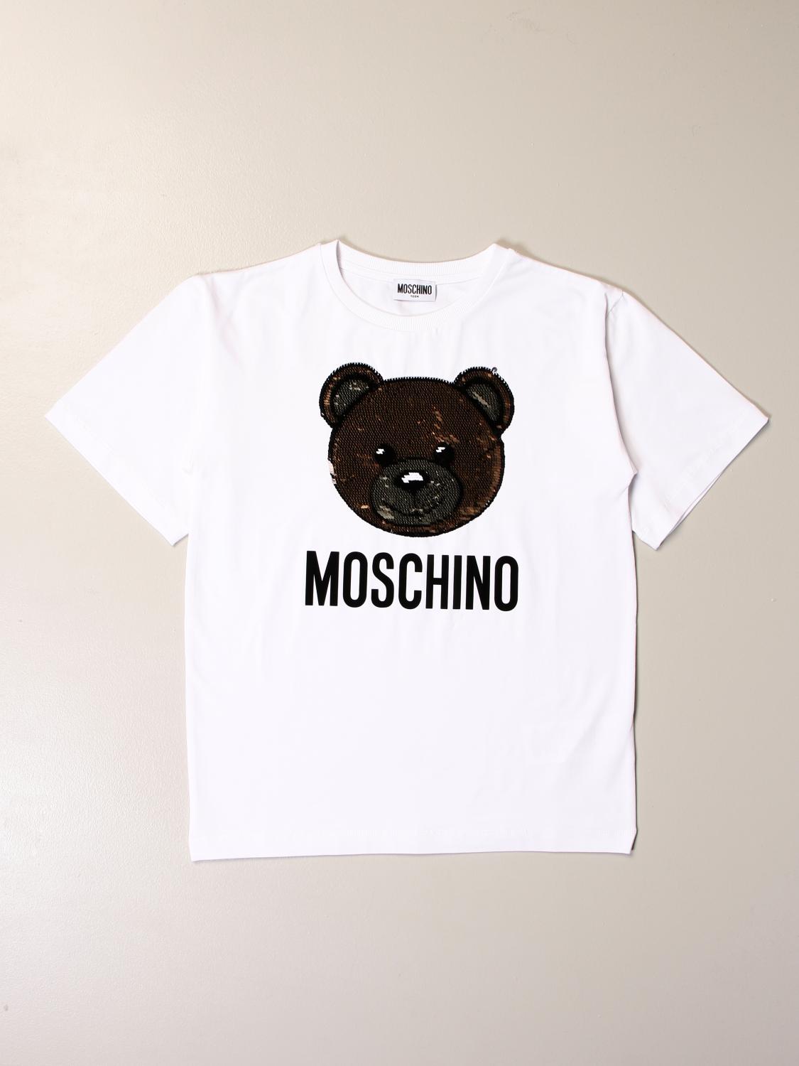 Moschino Kid Outlet: Camisetas niños | Camisetas Moschino Kid Niños Blanco  1 | Camisetas Moschino Kid H5M029 LBA12 GIGLIO.COM