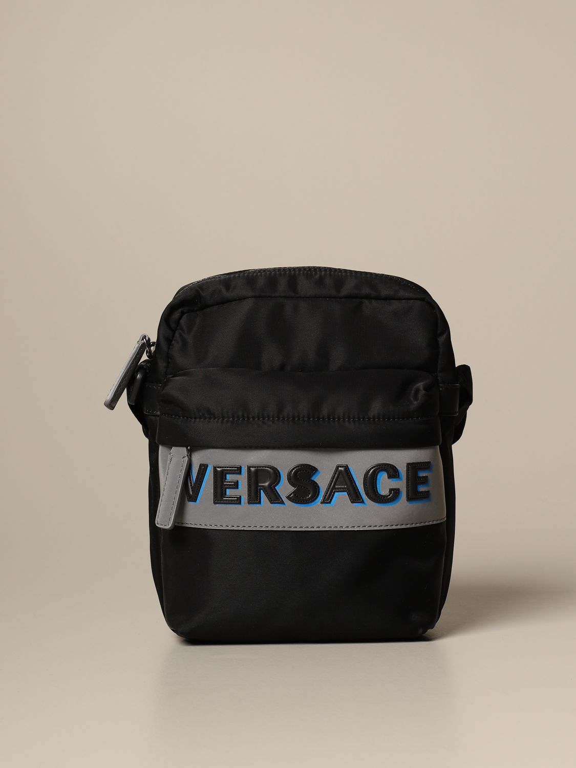 Shop VERSACE 2021 SS Nylon Plain Small Shoulder Bag Logo by Absorb