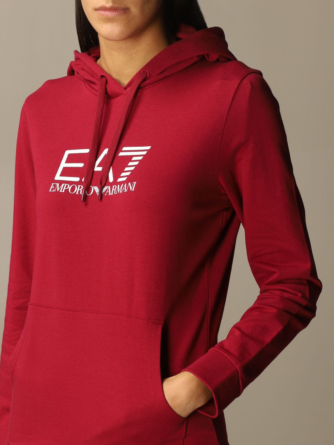 armani red hoodie