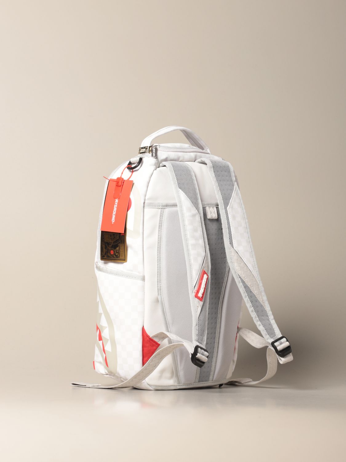 SPRAYGROUND: backpack in vegan leather with shark print - White ...