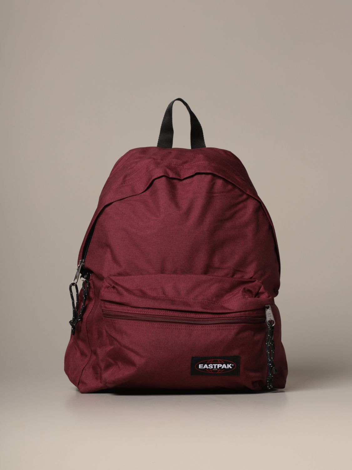 EASTPAK: Padded Zippl'r backpack in light canvas with logo - Burgundy ...