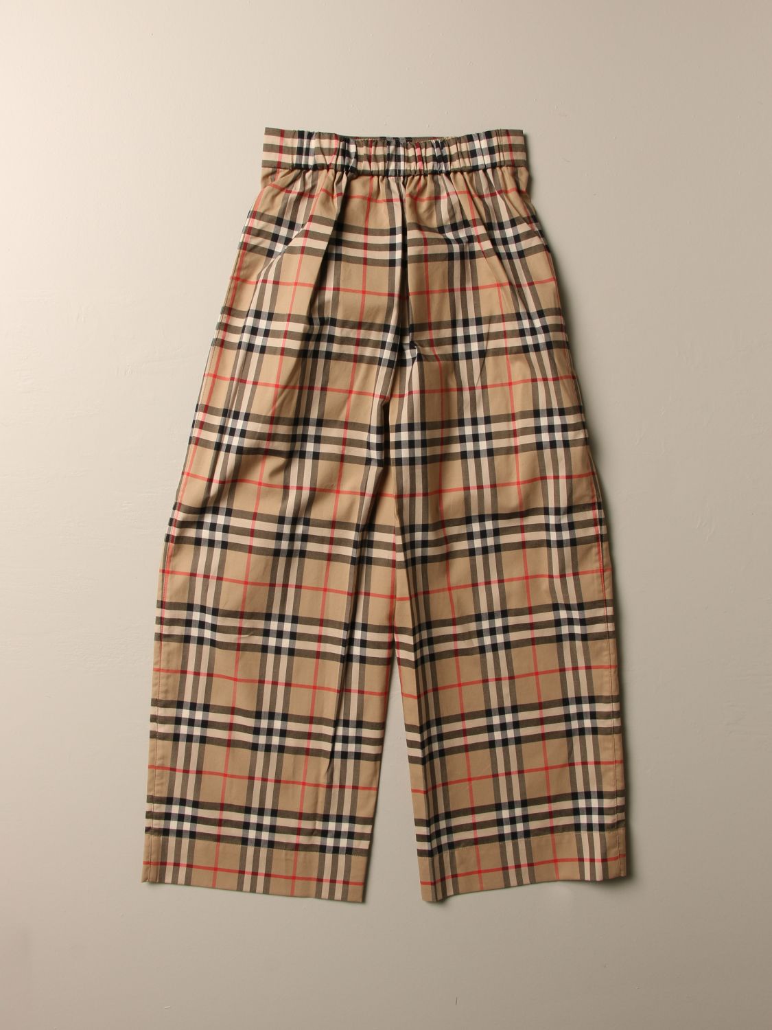 BURBERRY: trousers in cotton with vintage check pattern | Pants ...