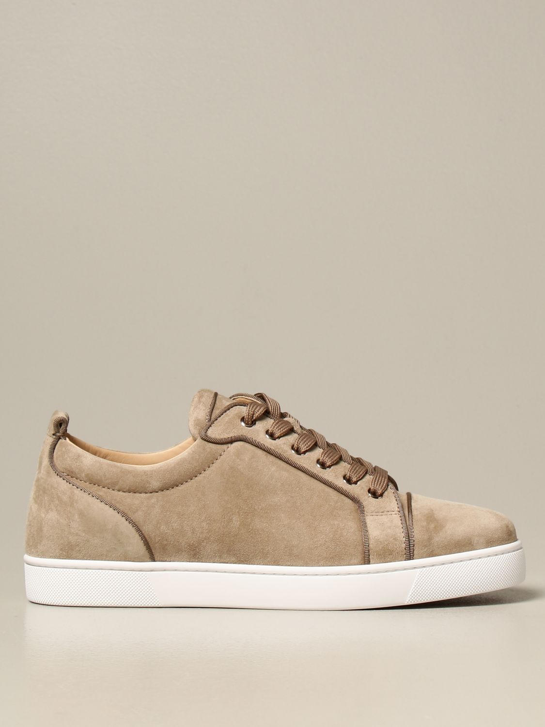 CHRISTIAN LOUBOUTIN: Junior sneakers in suede | Sneakers Christian Louboutin Men Beige | Sneakers Christian Louboutin 3190824 GIGLIO.COM