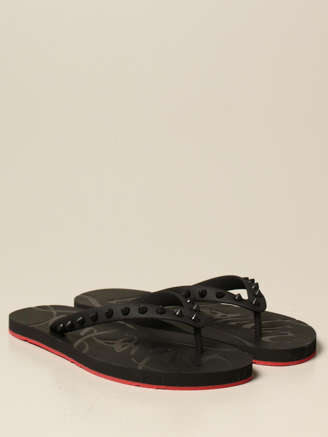 black flat sandals with studs