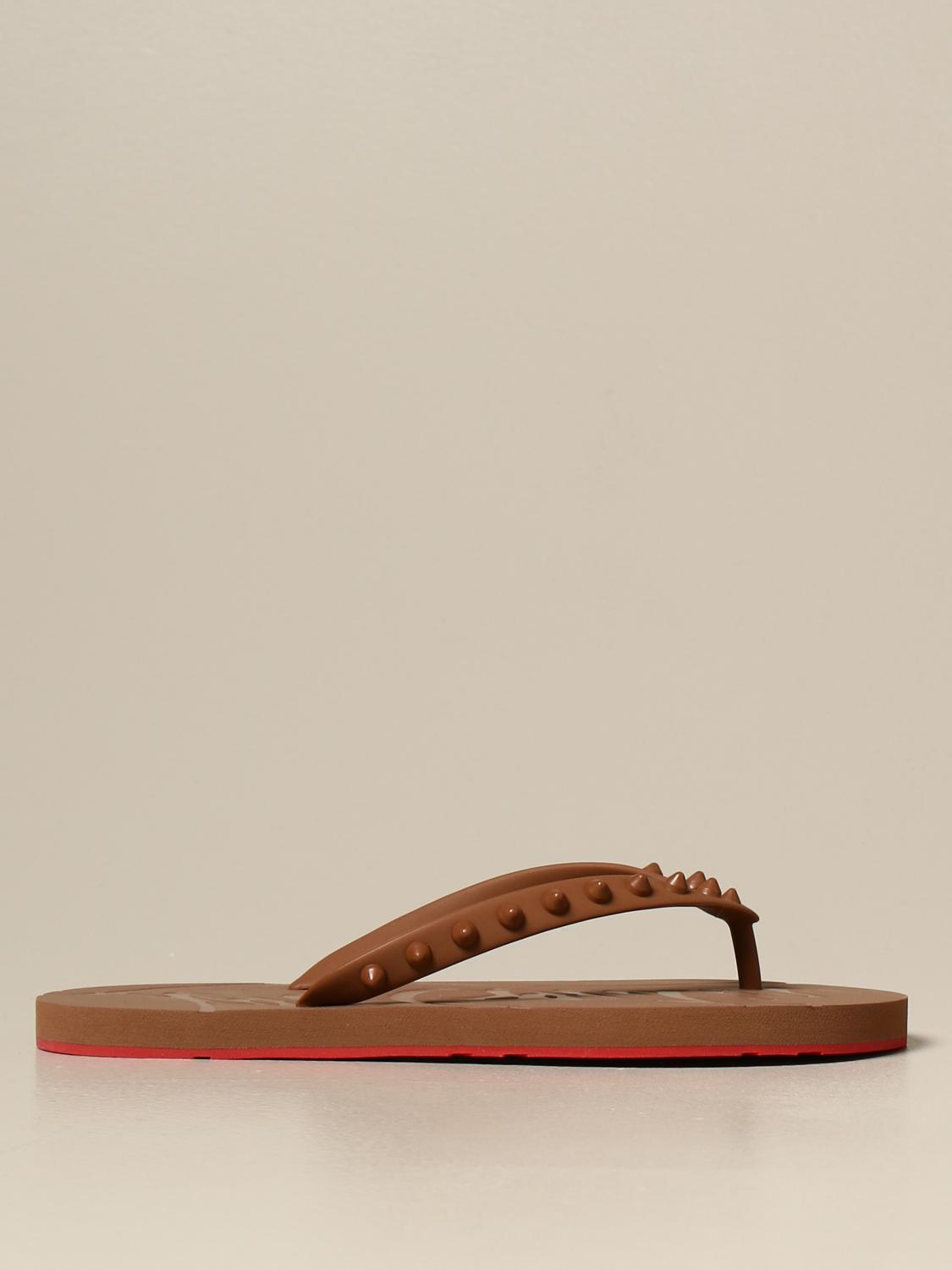 Christian Louboutin Loubi Cross Flat Sandals