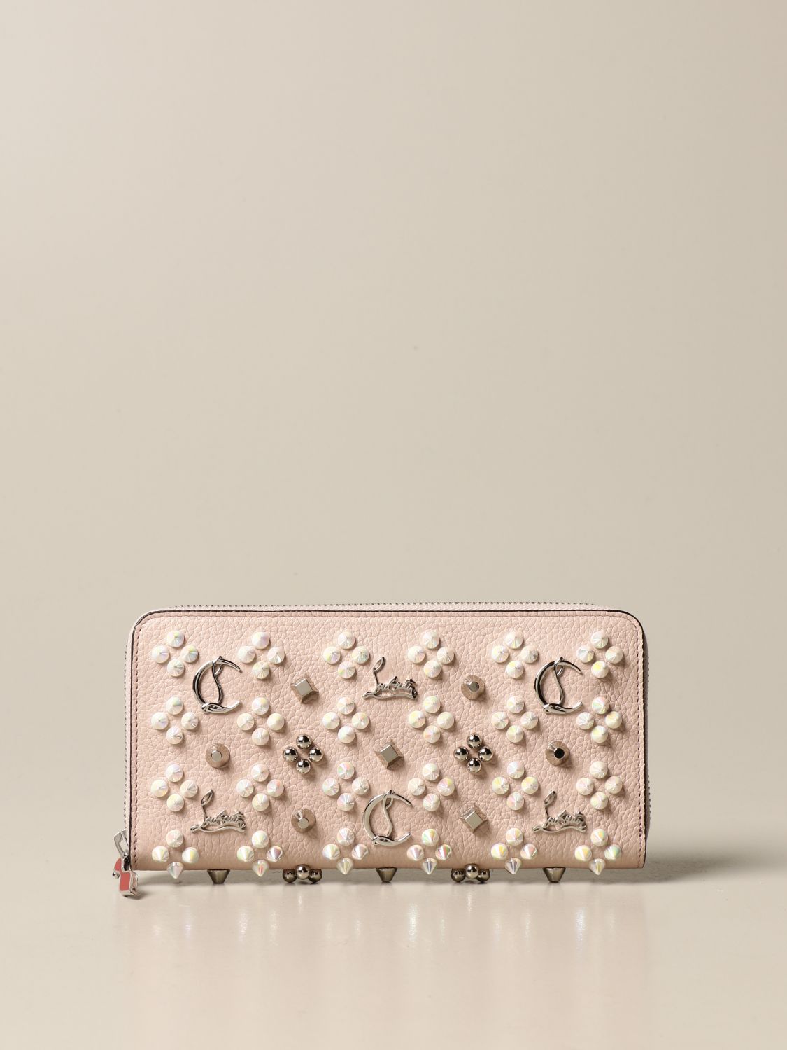 christian louboutin pink wallet