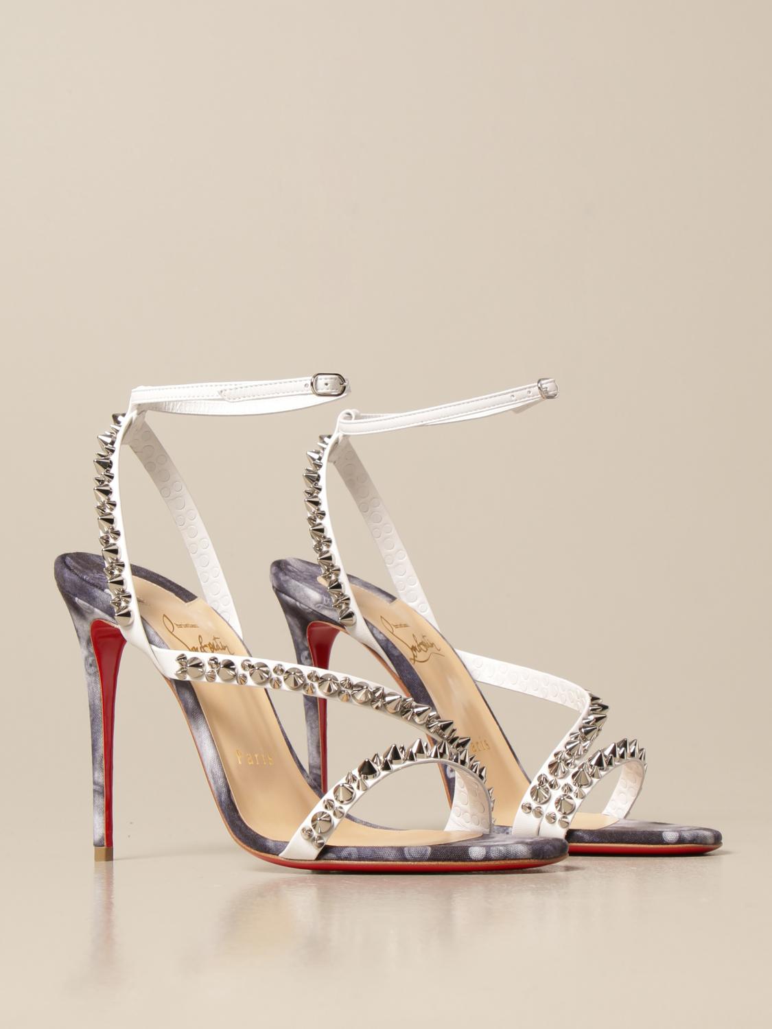 CHRISTIAN LOUBOUTIN: Mafaldina jeans punk sandal - Denim