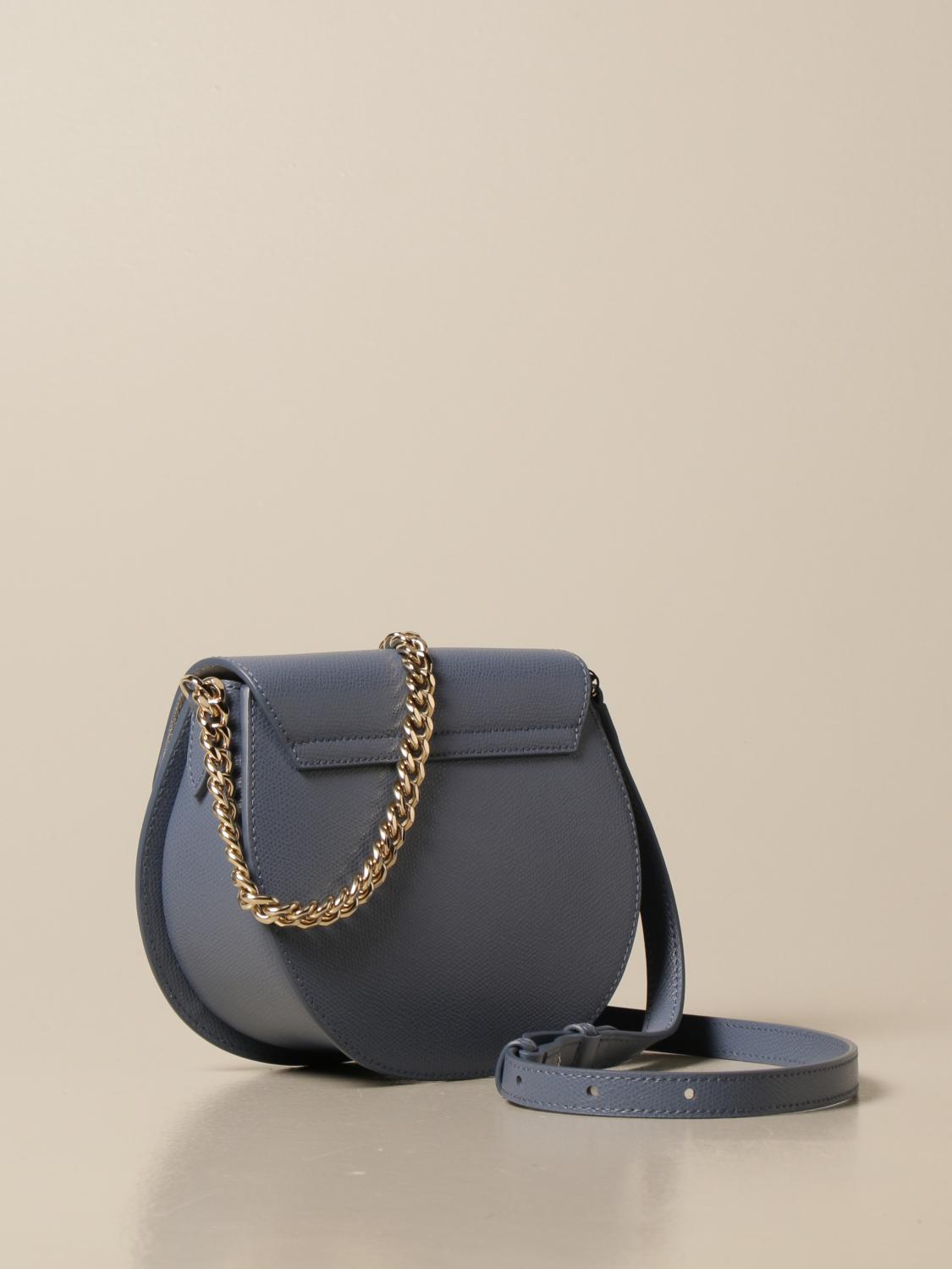 FURLA Metropolis bag in grained leather Denim Furla crossbody bags