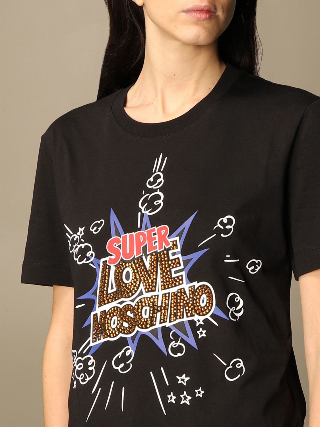 love moschino logo t shirt