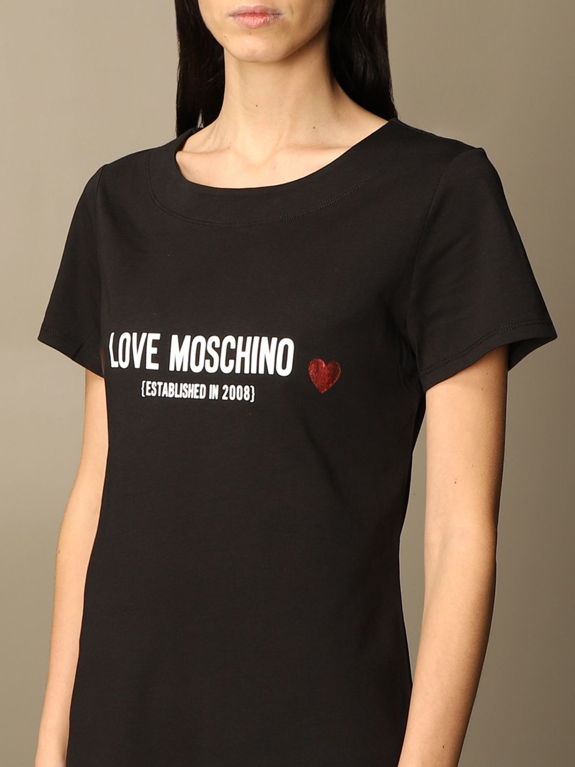 LOVE MOSCHINO: t-shirt dress with logo 