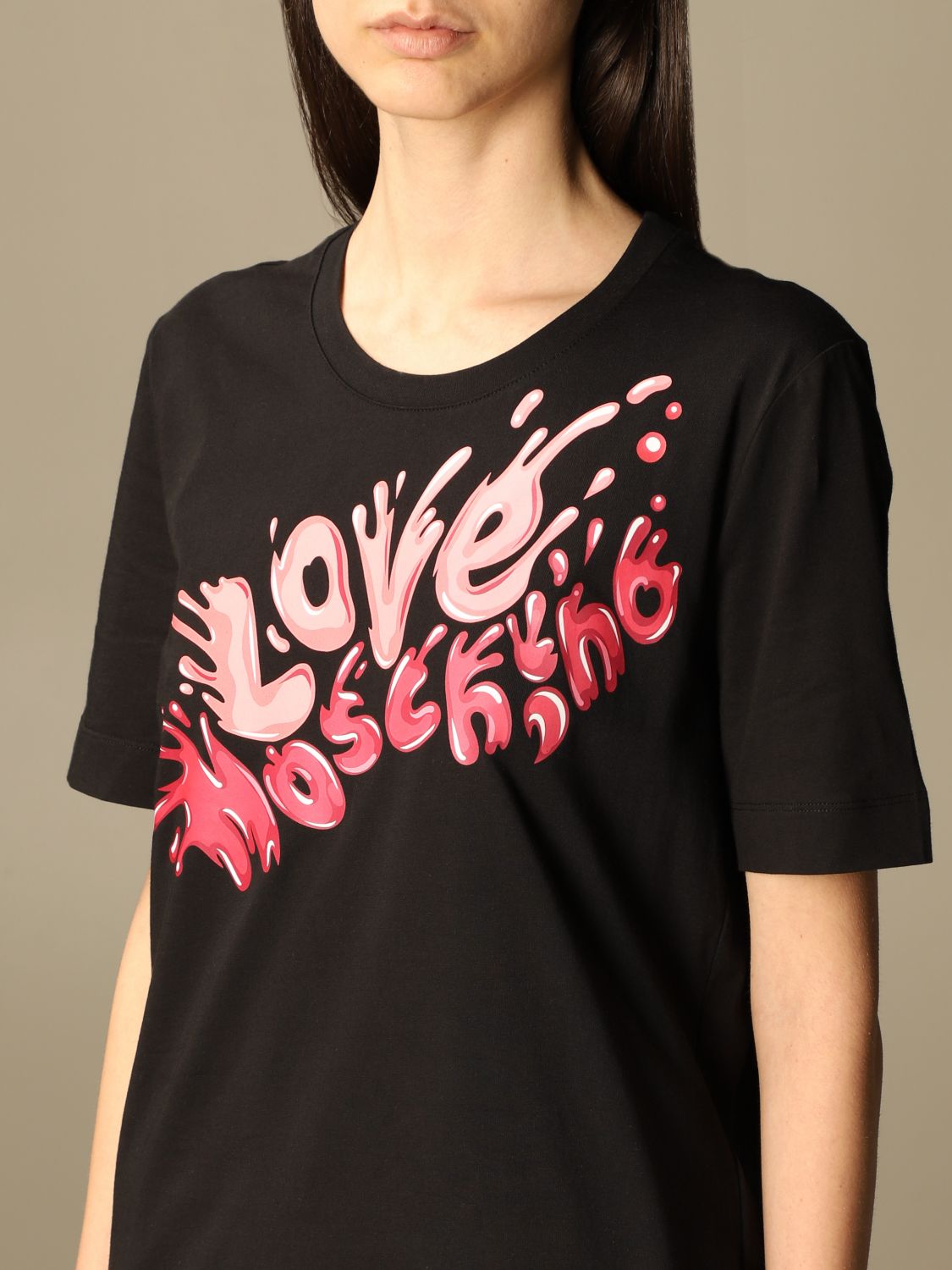 LOVE MOSCHINO: t-shirt in cotton with 
