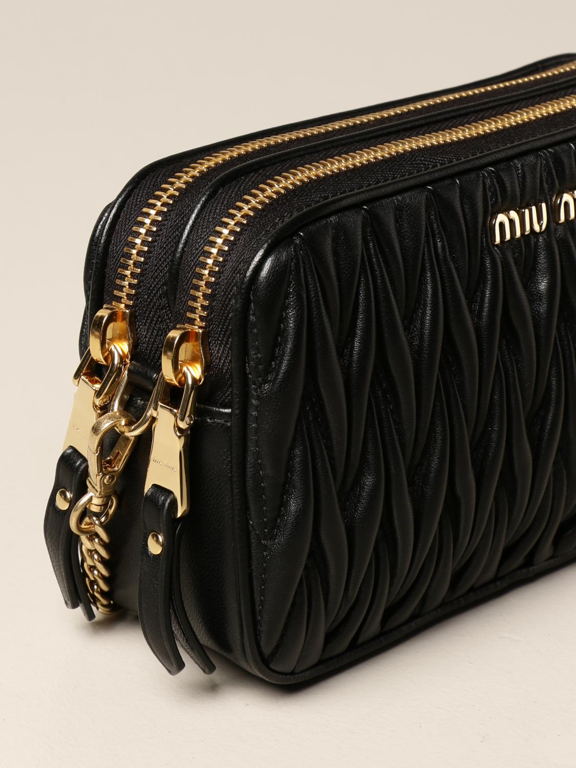 MIU MIU: brick bag in matelassé leather | Crossbody Bags Miu Miu Women ...