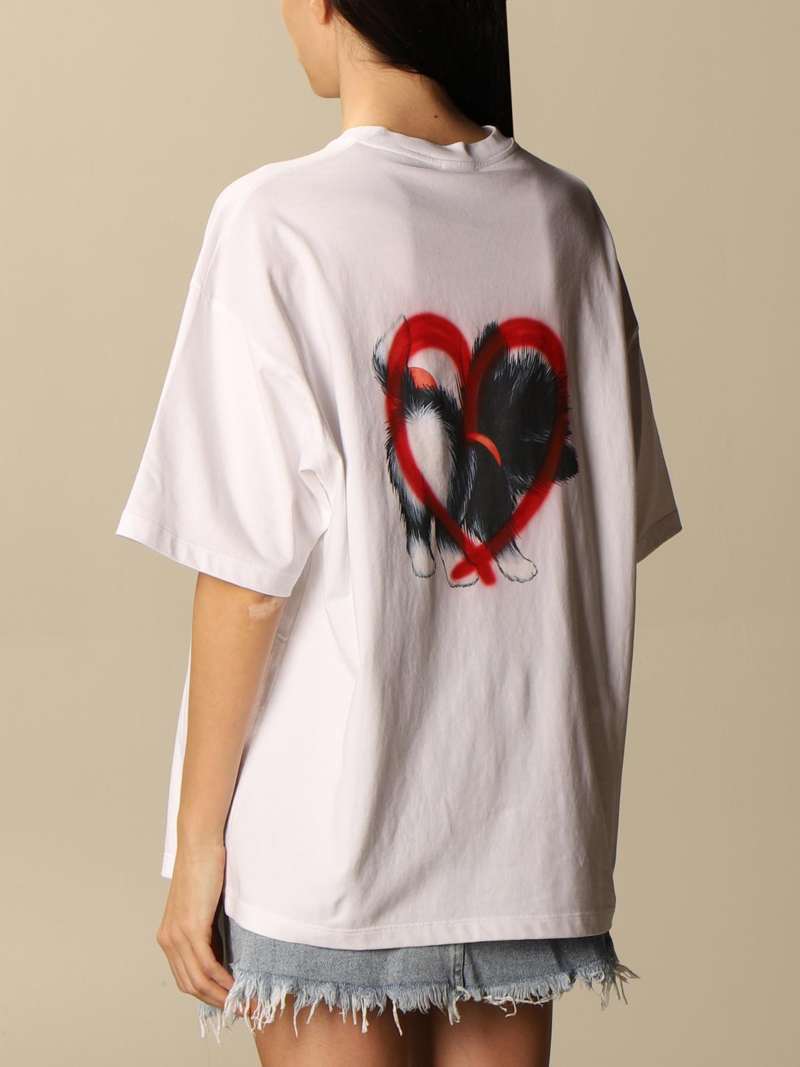ミュウミュウ(MIU MIU): Tシャツ レディース - ホワイト | Tシャツ ミュウミュウ MJN266 1YF7 GIGLIO.COM ミュウミュウ(MIU MIU): Tシャツ レディース - ホワイト | Tシャツ ミュウミュウ MJN266 1YF7 GIGLIO.COM