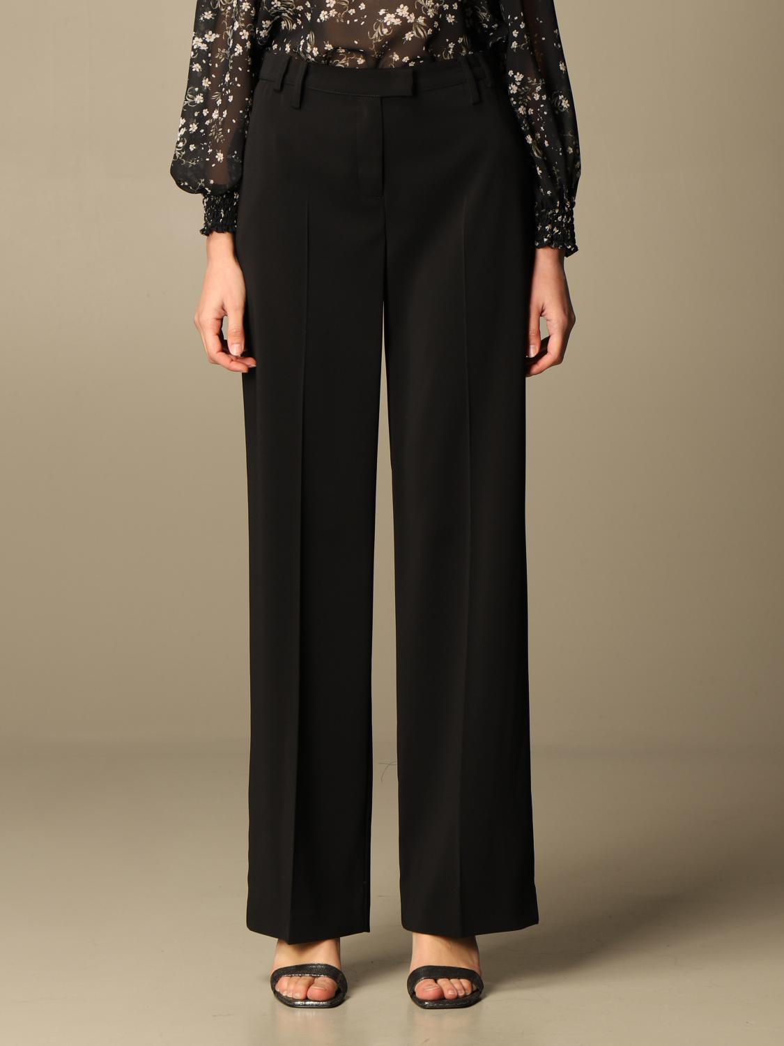 Patrizia Pepe Outlet: Pantalone ampio in crêpe - Nero | Pantalone Patrizia  Pepe 8P0315 A6F5 GIGLIO.COM