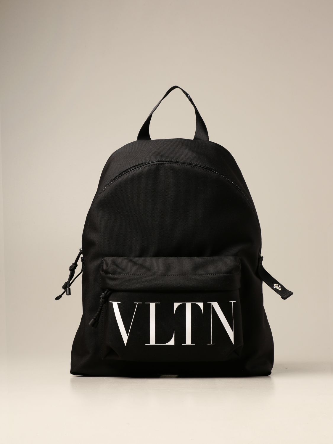 VALENTINO GARAVANI: canvas backpack with VLTN logo - Black | Valentino ...