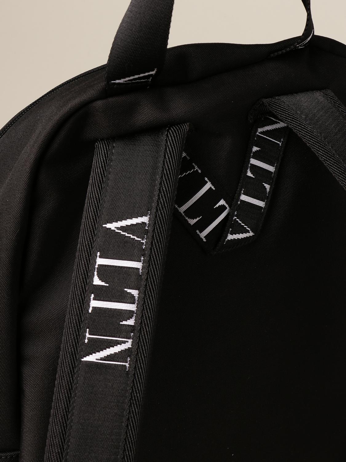 Valentino Garavani Canvas Backpack With Vltn Logo Backpack Valentino Garavani Men Black Backpack Valentino Garavani Vy2b0993 Yhs Giglio En