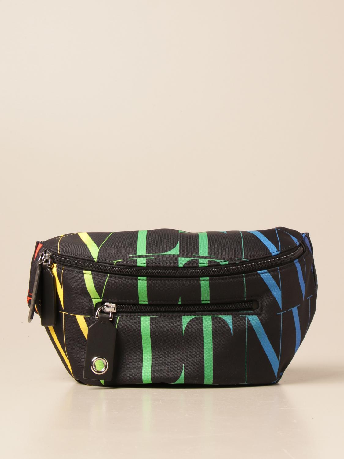 VLTN Canvas Belt Bag in Red - Valentino Garavani