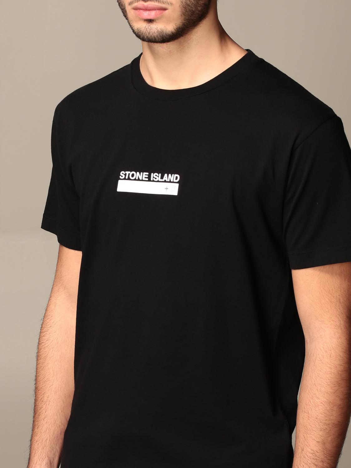 TEE-SHIRT STONE ISLAND NOIR LOGO 76152NS93-V0029