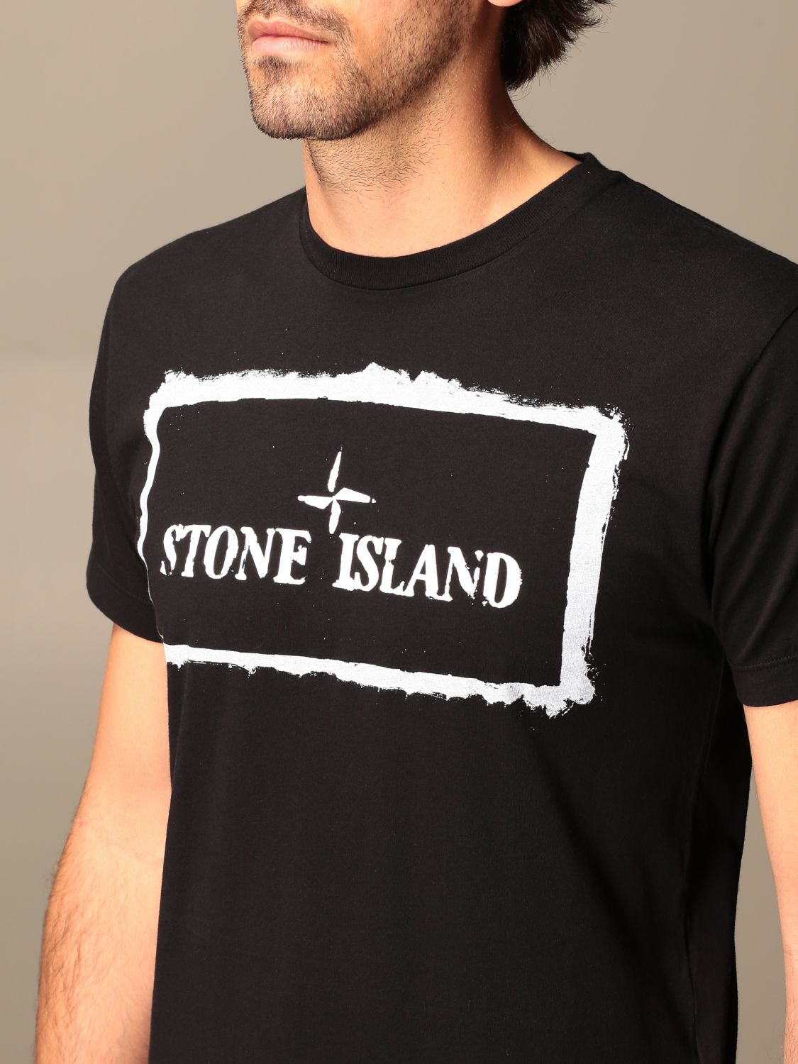 STONE ISLAND: t-shirt in cotton with print | T-Shirt Stone Island 