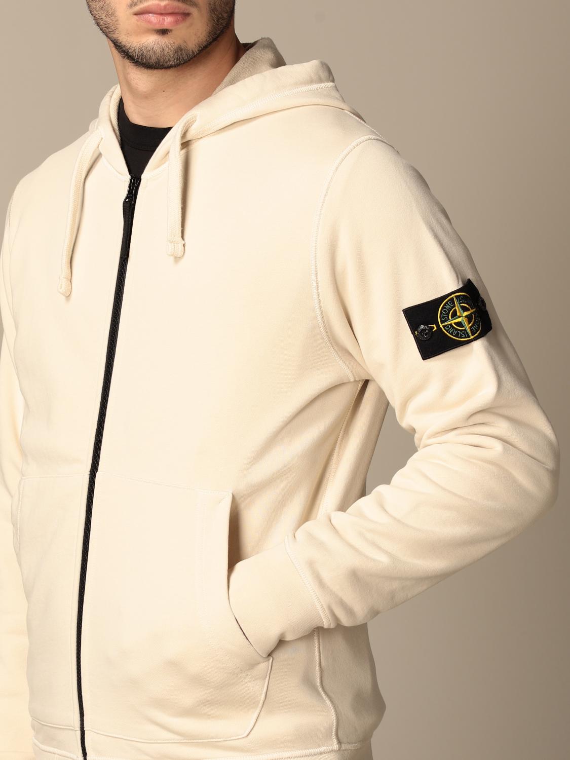 stone island ivory hoodie