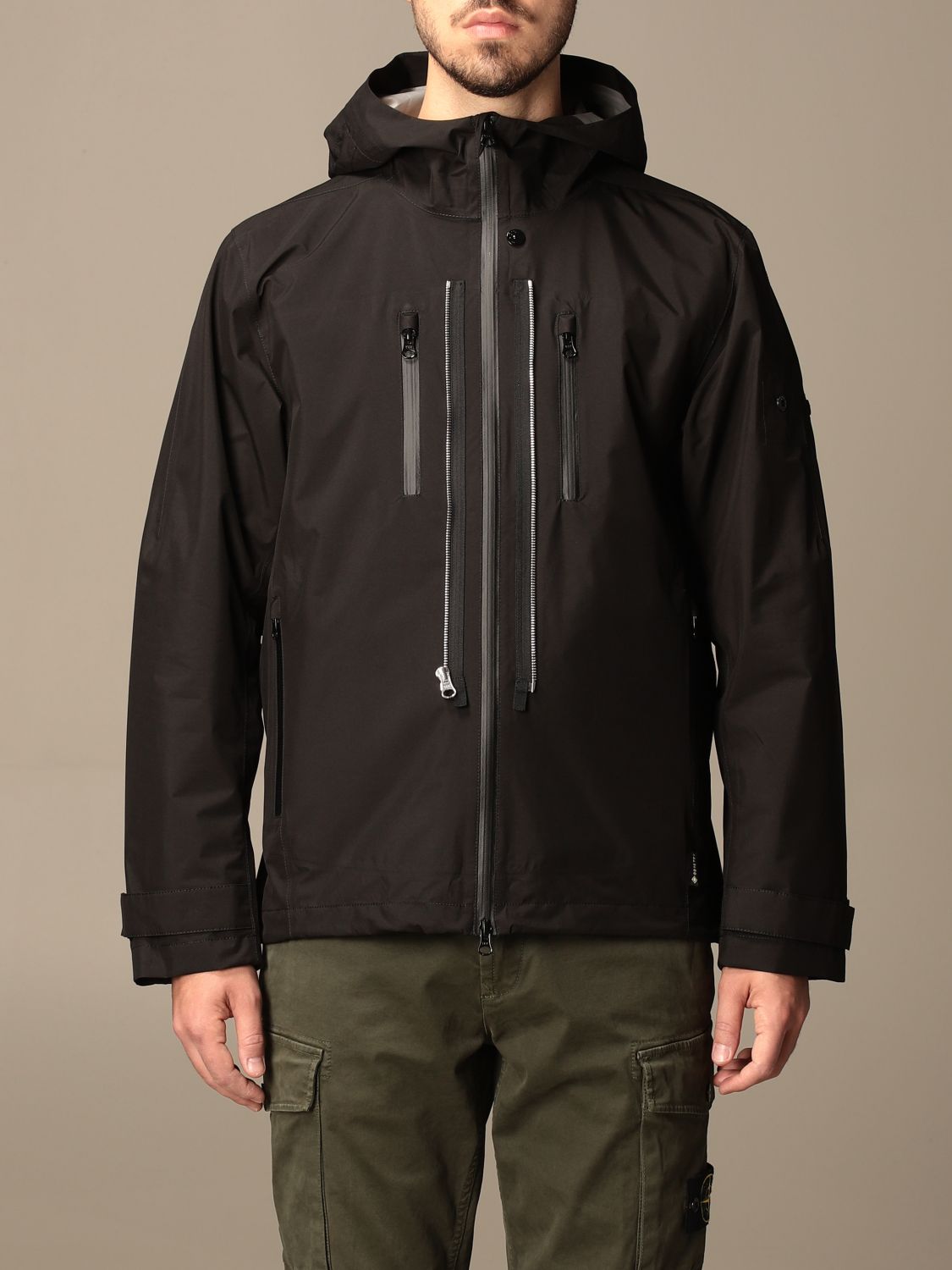 STONE ISLAND SHADOW PROJECT: Gore-tex jacket with hood - Black