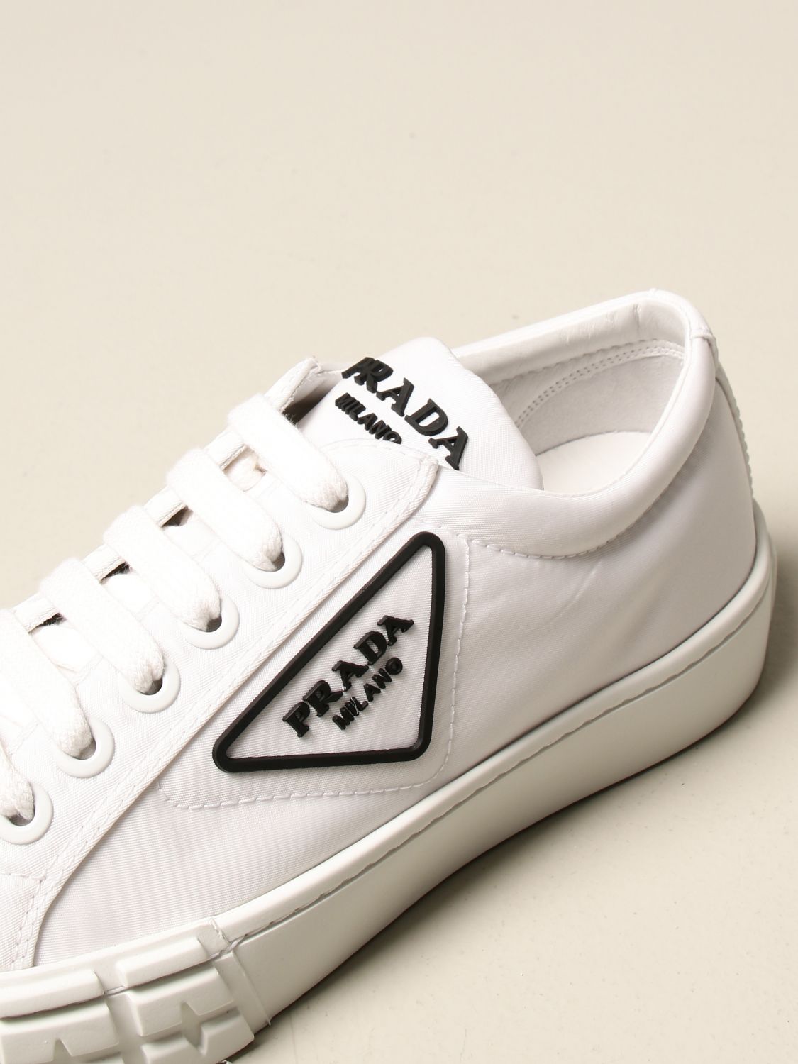 PRADA: Wheel sneakers in Re-Nylon gabardine with triangular logo