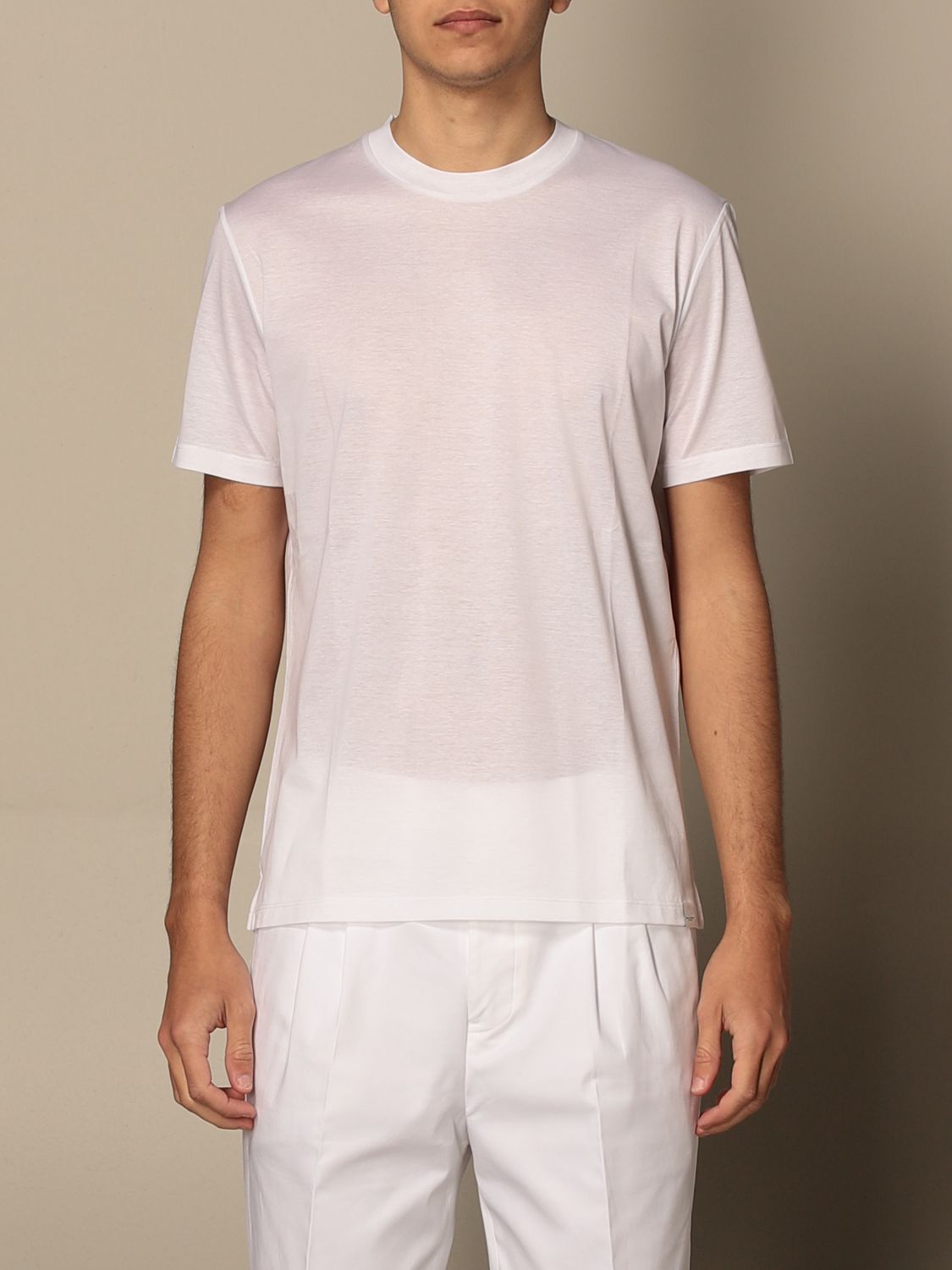 PAOLO PECORA: cotton T-shirt - White | Paolo Pecora t-shirt F071 4054 ...