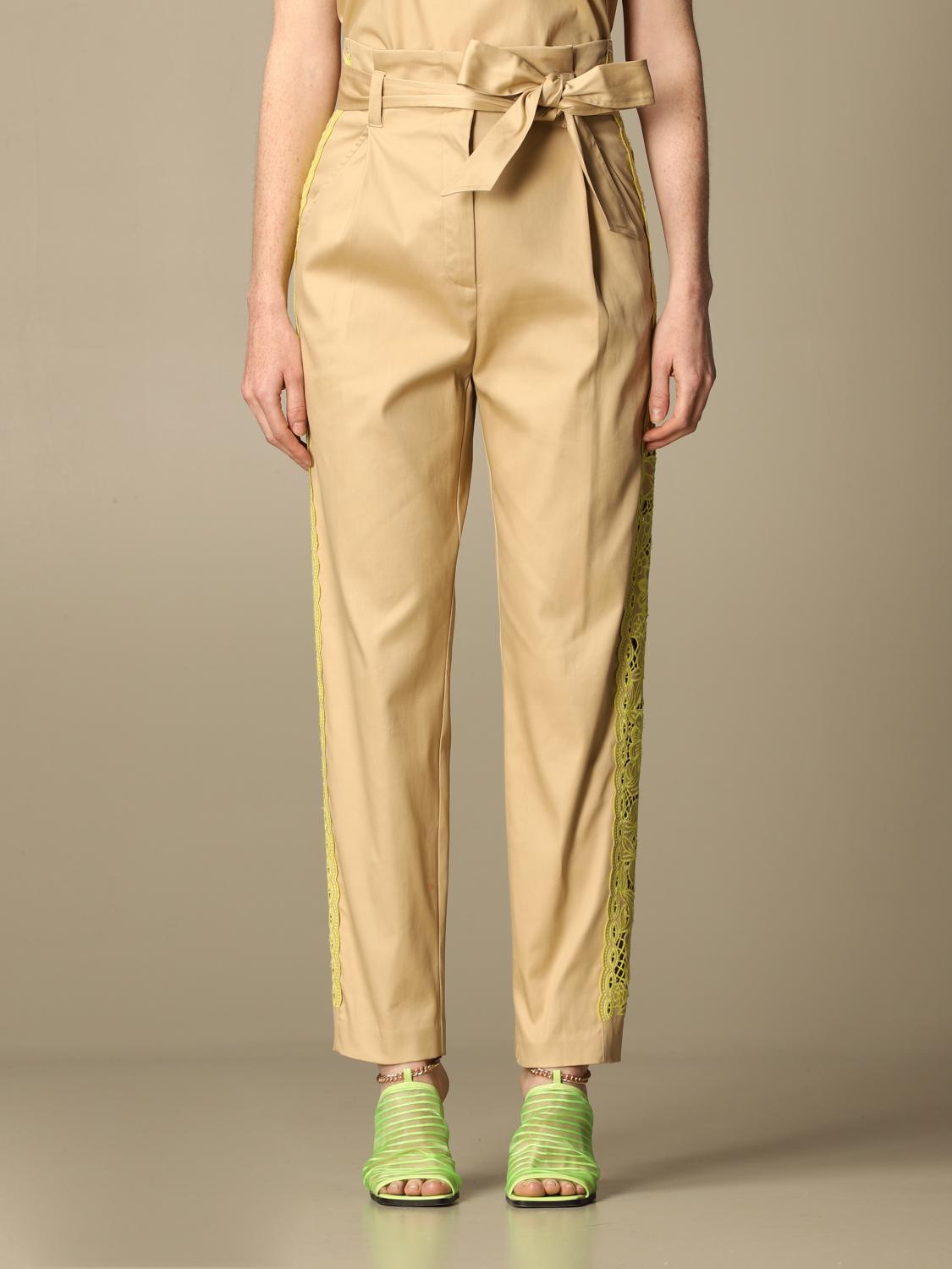 TWINSET: Twin-set cotton pants - Beige 