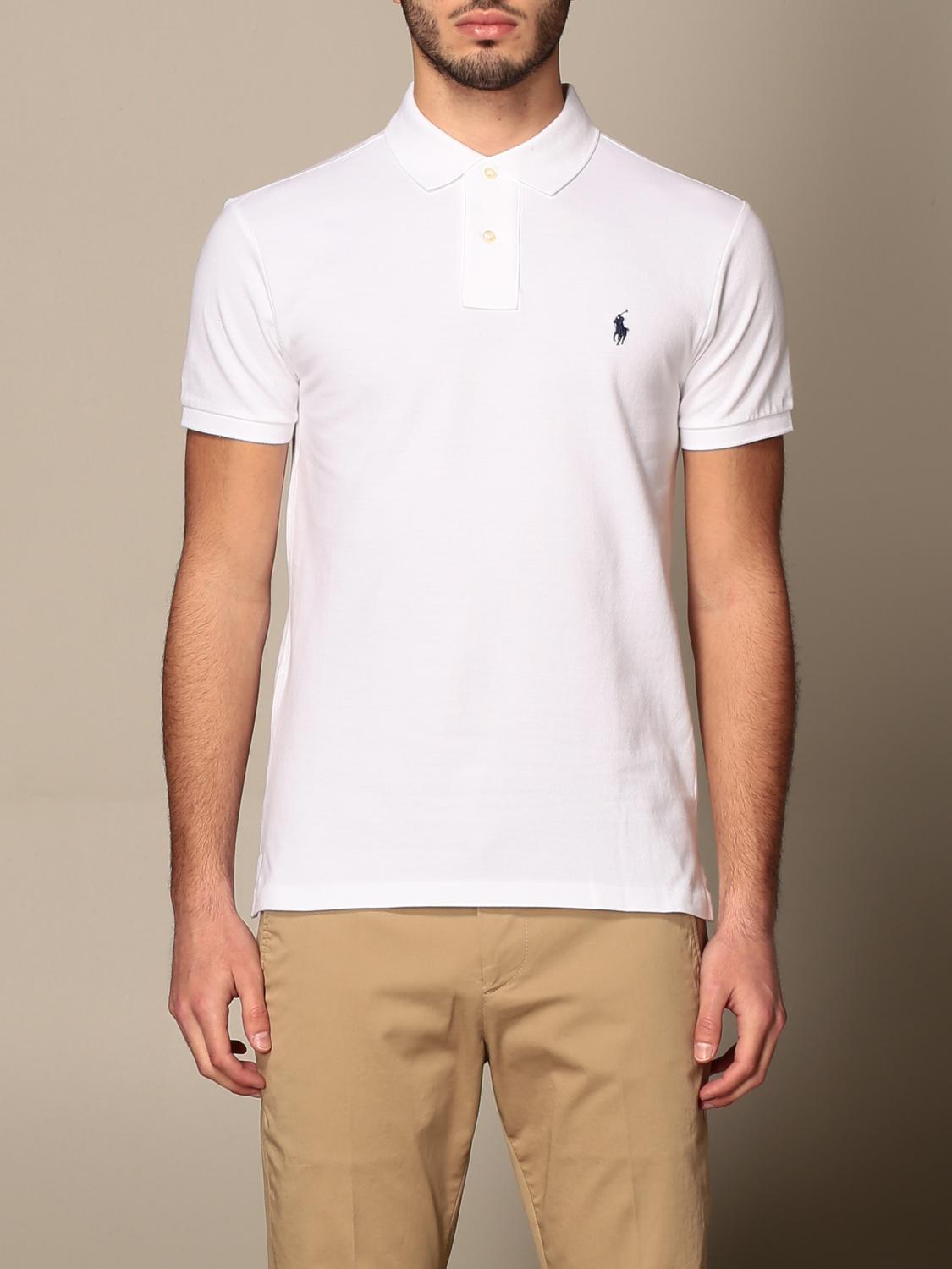 white polo ralph lauren polo shirt