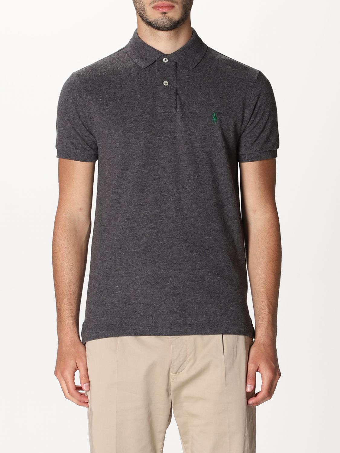 Polo shirt Polo Ralph Lauren: Polo Ralph Lauren slim fit cotton polo shirt grey 1