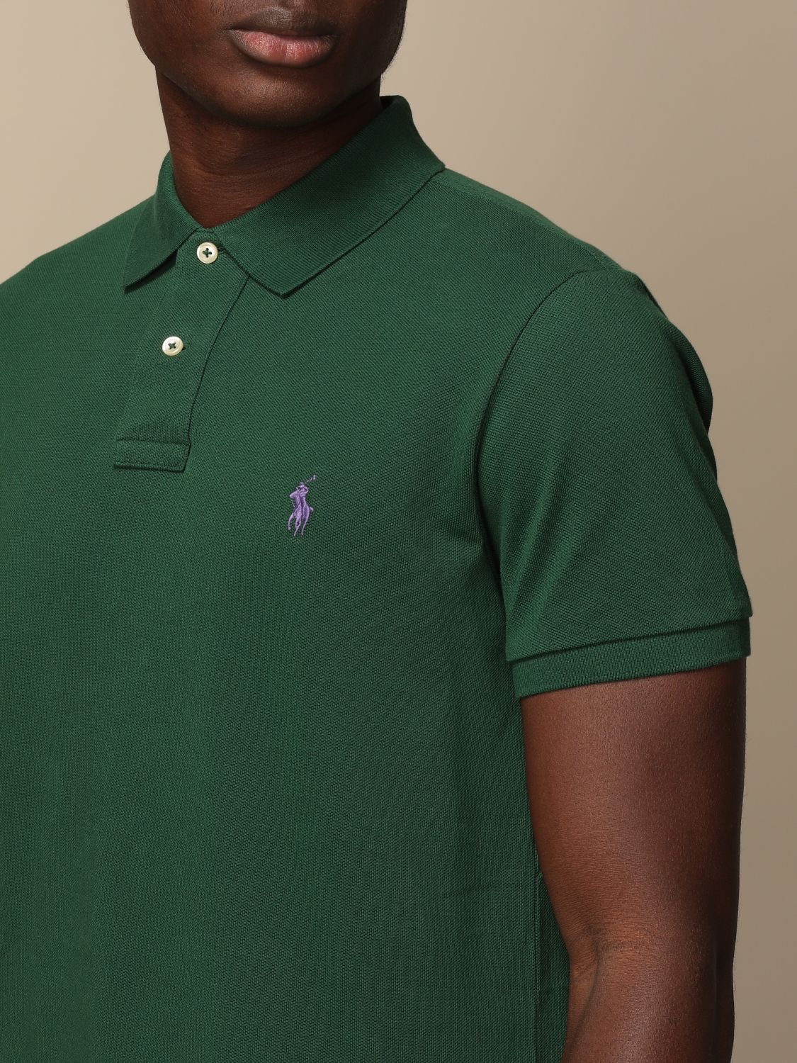 Polo Ralph Lauren Outlet: slim fit cotton polo shirt - Moss Green | Polo  Ralph Lauren polo shirt 710795080 online on 