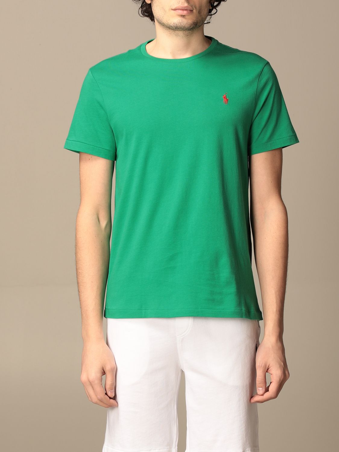 Polo Ralph Lauren Outlet: cotton t-shirt with logo - Green | Polo Ralph  Lauren t-shirt 710671438 online on 