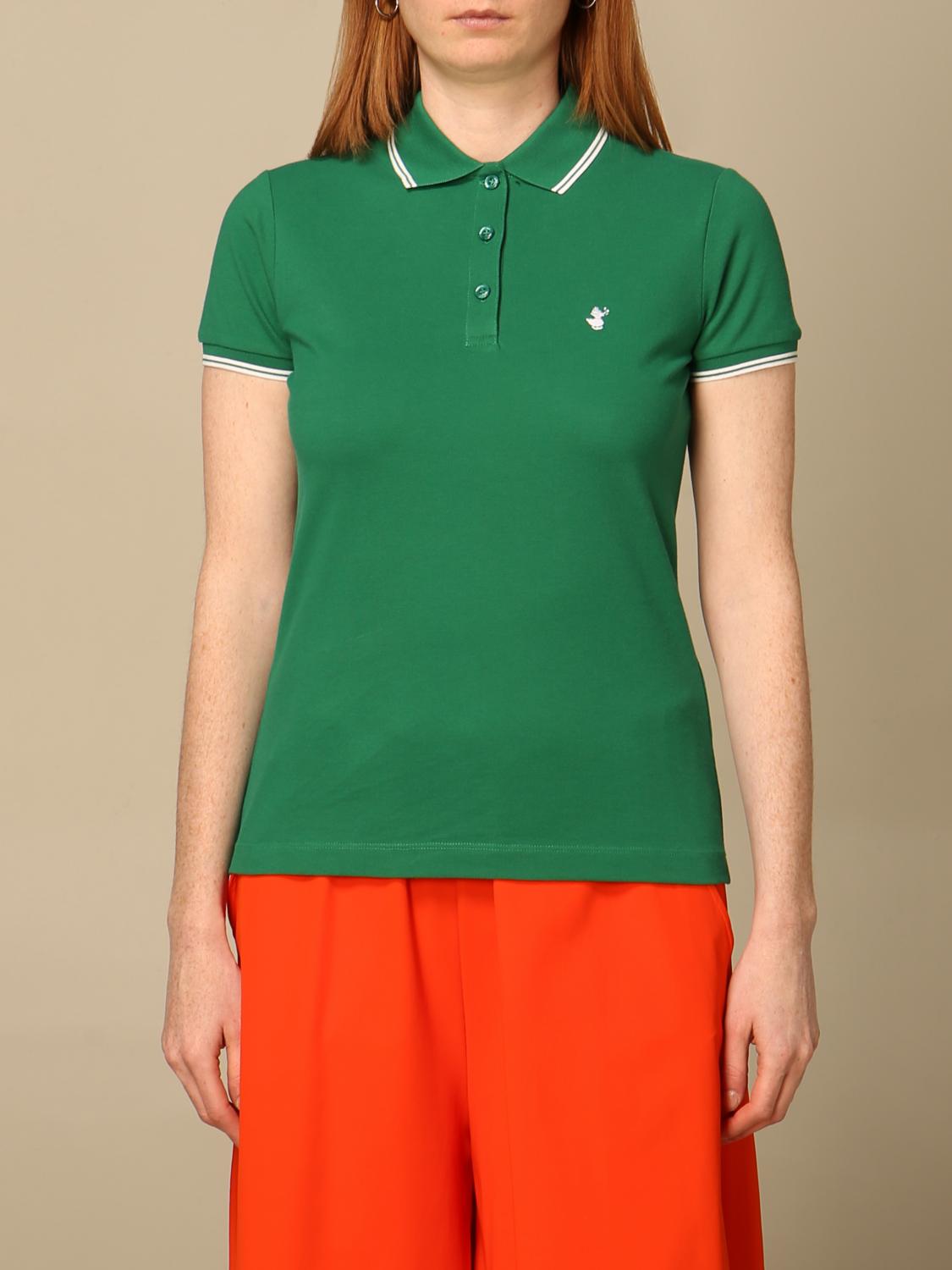 Save The Duck Outlet: Polo mujer - Verde | Polo Save The Duck DR0139W  FATE12 GIGLIO.COM