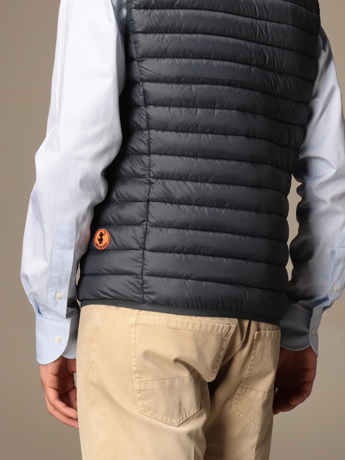 SAVE THE DUCK Giga12 down jacket in light nylon Navy Save The Duck